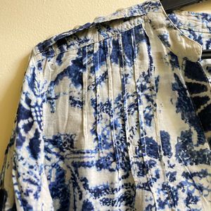 Blue Floral Print Kurta