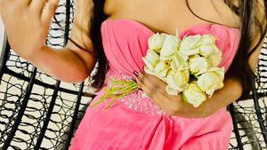Elegant Pink Embellished Gown