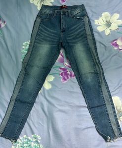 High Waist Blue Skinny Jean