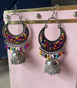 Beaded Hoop Earrings 7+