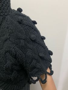 Black Knit Poncho