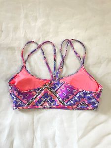 Vibrant Geometric Print Bikini Top