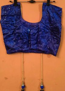 FANCY MIRROR WORK SILK BLOUSE
