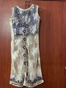 velvet Lehenga With Blouse And Over Head Jacket