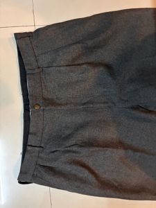 Classic Grey Pleated Korean Formal Trousers