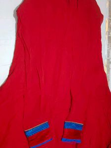 Maroon Embroidered Anarkali Suit