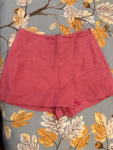Pink High-Waisted Skorts