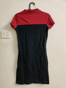 Rigo Maroon Black Bodycon Dress