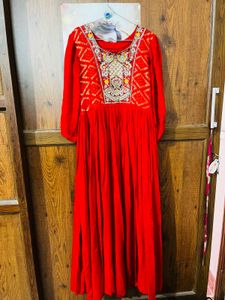 pure chiffon red gown