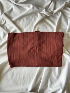 Ribbed Button-Up Tube Top