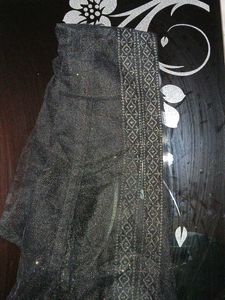 Sparkling Black Velvet Blouse and lengha