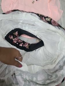 Cute Pink Top &amp; Floral Skirt Set