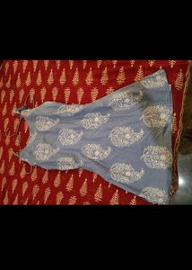 Light Blue Paisley Print Kurta