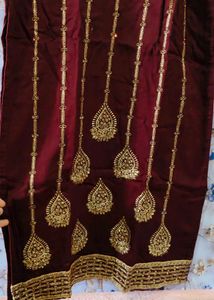Elegant Maroon Embroidered Kurta