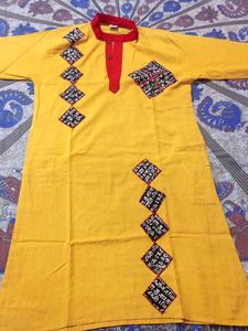 Stylish Men's Yellow Kurta