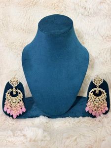 🌸Elegant Pink Beaded Chandelier Earring🌸s