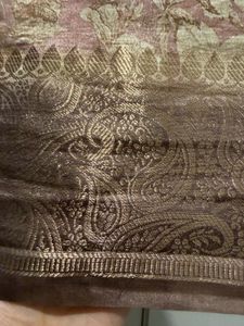 Elegant Floral Print Silk Saree
