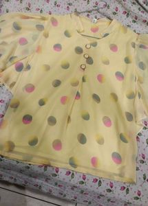 Polka Dot Sheer Top