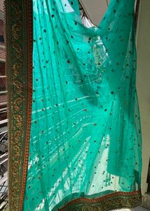 Brocade Silk Orange Embroidered Lehenga set