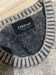 Cozy Grey Knit Sweater Dress