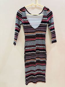 Patterned Bodycon Dress