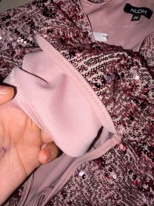 Sparkly Pink Sequin Mini Skirt