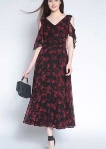 Beautiful Rare Black And Red Gown Dress