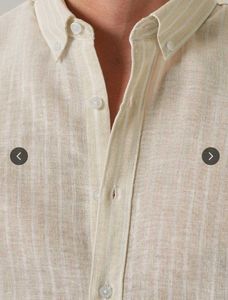 Men's LINEN Striped Shirt