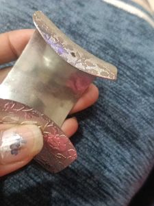 silver floral cuff bangale/ kada ( mudium size , p