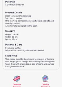 Caprese Black Handbag
