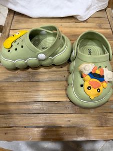 Cute Green Crocs with Banana &amp; Duck Charms