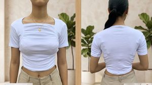 💟Brand New White Square Neck Ruched Crop 💟