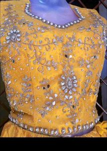 bust 38 Stunning Yellow Lehenga Choli