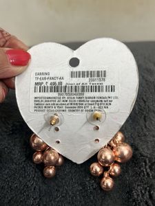 Chic Rose Gold Ball Drop Earrings
