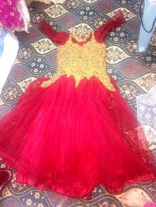 Stunning Red & Gold Ethnic Gown