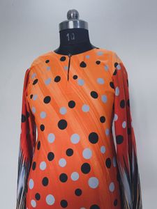 Orange Polka Dot Dress