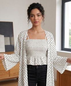 Smocked Triangle Print Camisole Top