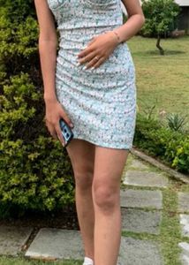 Mini A Line Blue Preety Summer Dress 🤍
