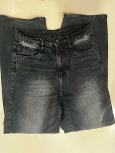 Baggy Black Wash Denim Jeans