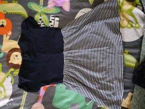 Girl's Navy &amp; White Striped Dress