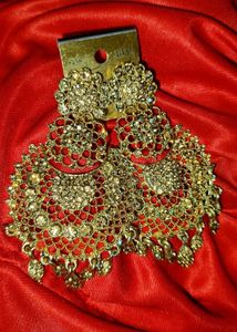 Gold Tone Statement Earrings