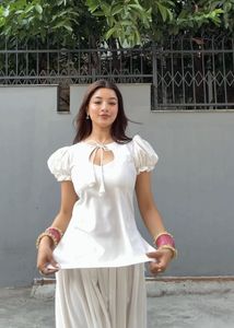 Desi short kurti with Farsi pant set