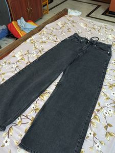 H&M Stylish Dark Wash Wide Leg Jeans