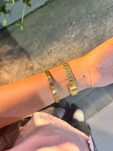 Elegant Gold Watch and Bracelet Set