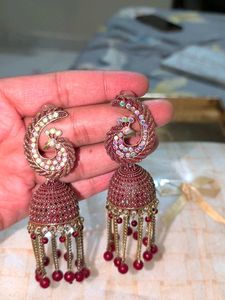Exquisite Peacock Jhumka Earrings