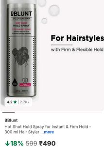 BBLUNT Hot Shot Hold Spray