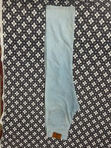 Light Wash Patchwork Cargo Jeans