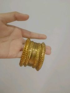 Set of Elegant Gold Bangles