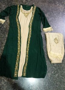 Elegant Embroidered Kurta Set with shrug