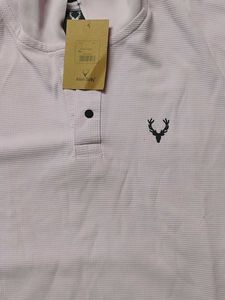 Men's White and purple textured Polo T-Shirt